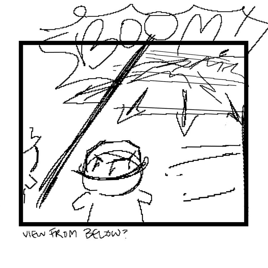 Unused Cutscene Concept Sketch 2